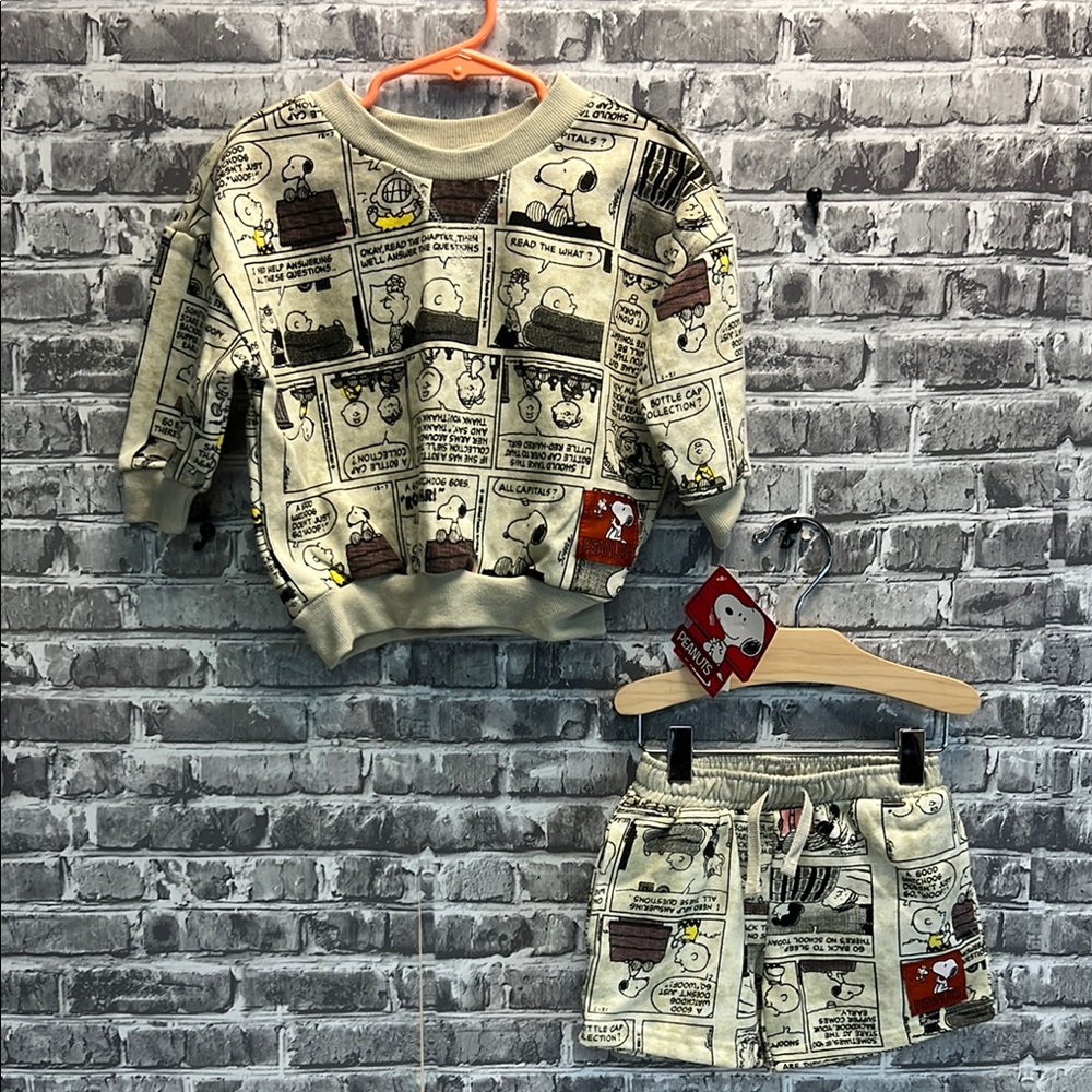 Peanuts Kids Matching Set - Comic Print